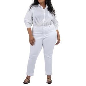 Kut From The Kloth Womens Jeans 18W Catherine Slouchy Boyfriend White Stretchy